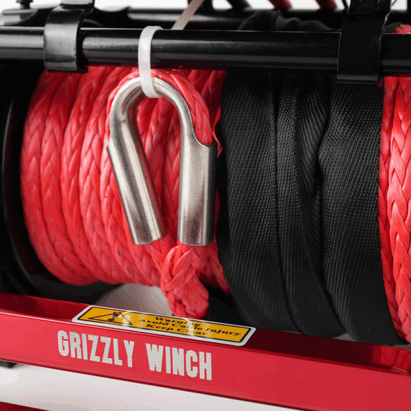 Troliu Grizzly Winch 12000lbs (5454kg) Raport 72.5:1 cu sufa sintetica cu Air free spool