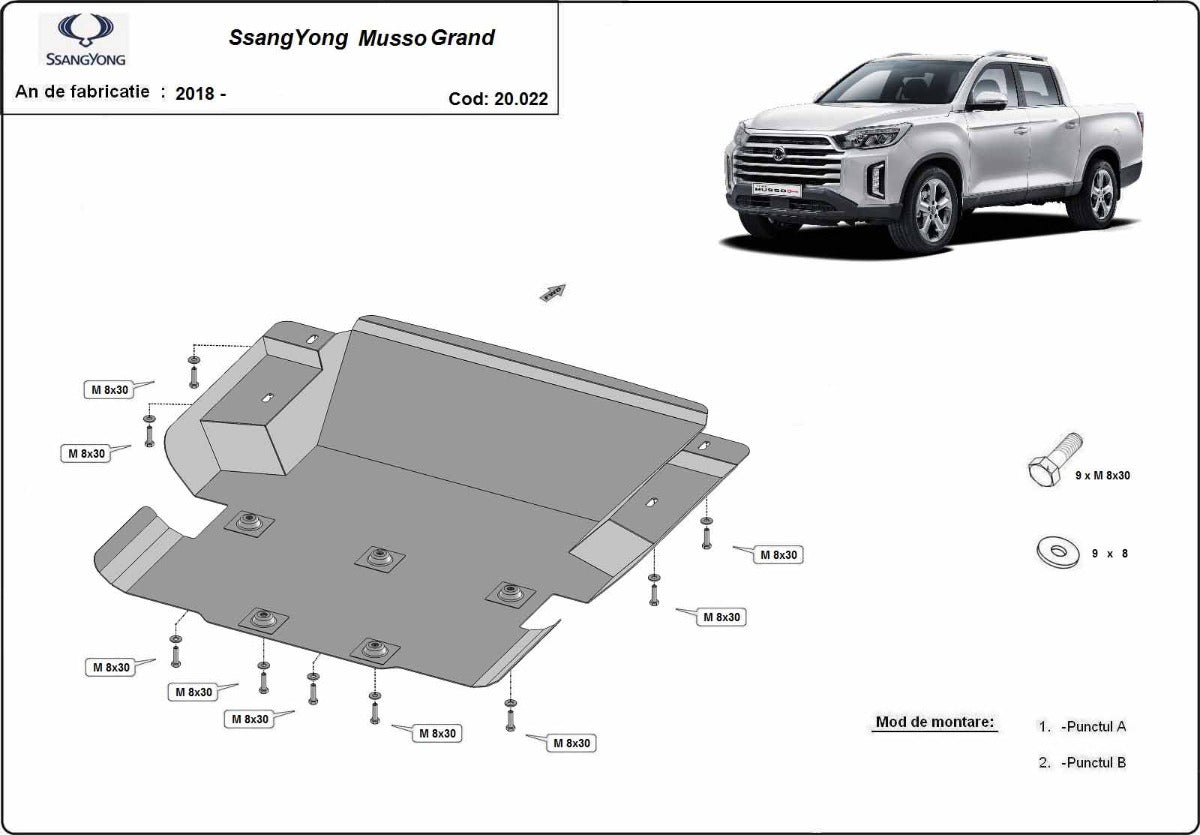 Scut motor Ssangyong Musso Grand 2018-2025