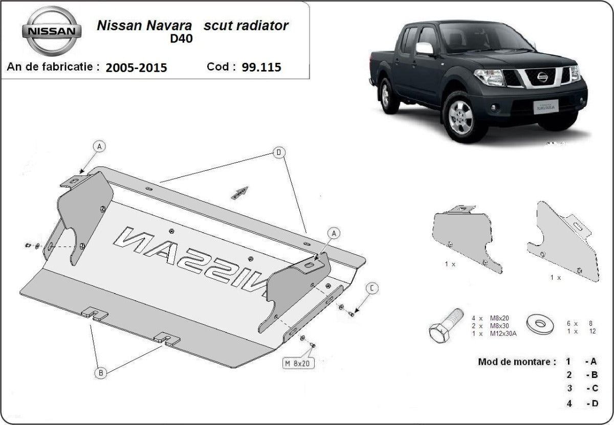 Scut radiator Nissan Navara 2005-2015