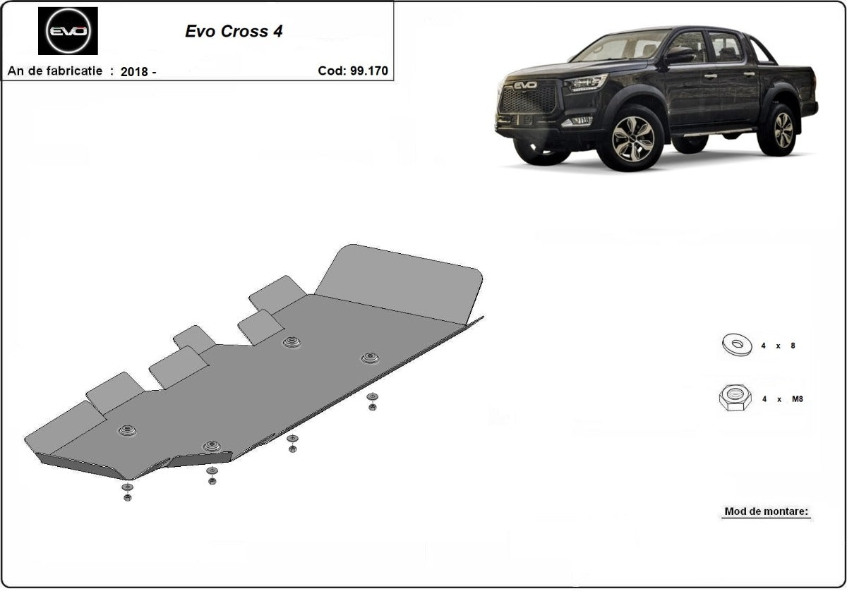 Scut rezervor Evo Cross 4 2018-2025