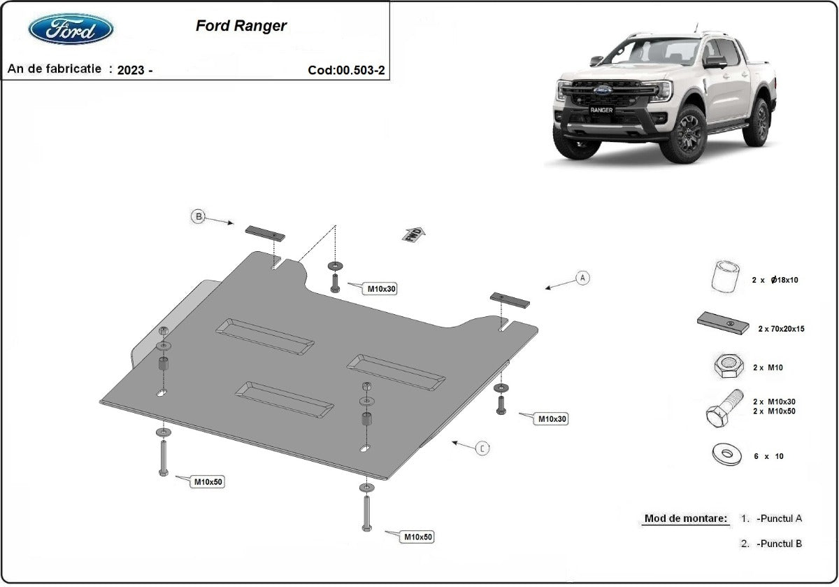 Scut reductor Ford Ranger 2023-2025