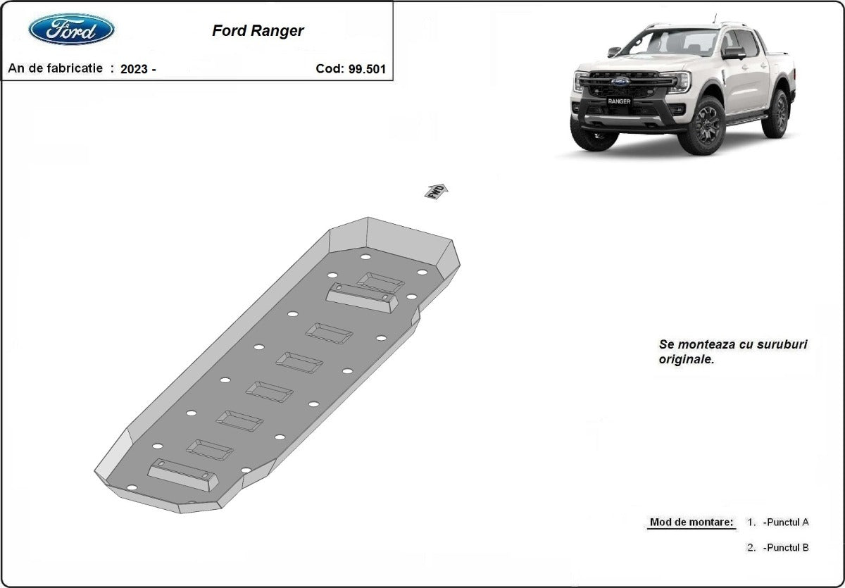 Scut rezervor Ford Ranger 2023-2025