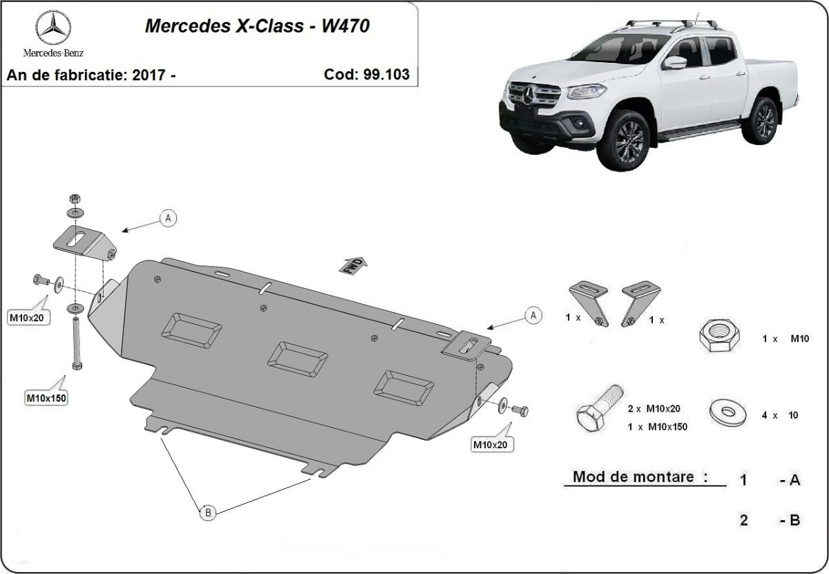 Scut Radiator Mercedes X-Class 2017-2020