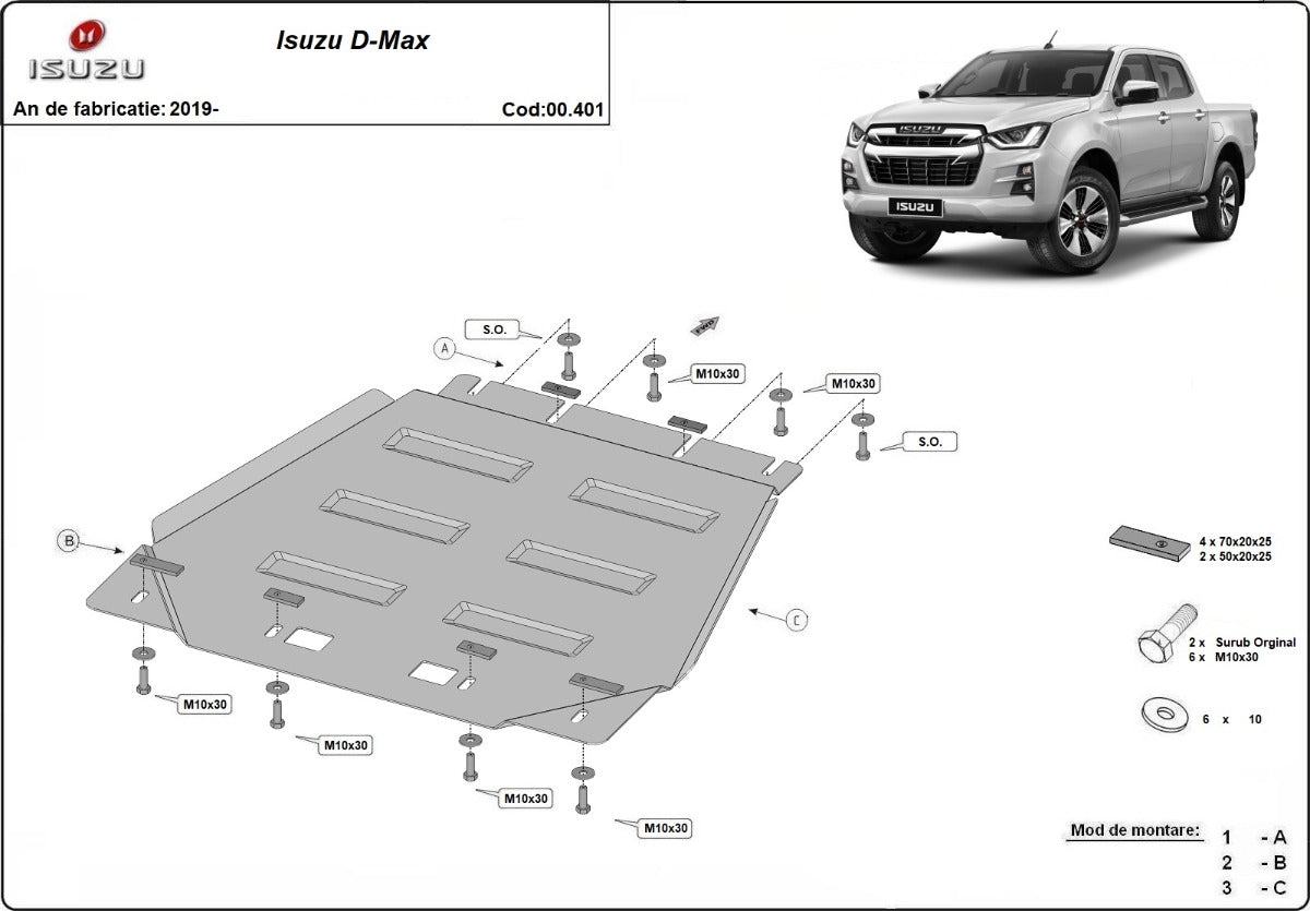 Scut cutie de viteza Isuzu D-Max 2019-2025