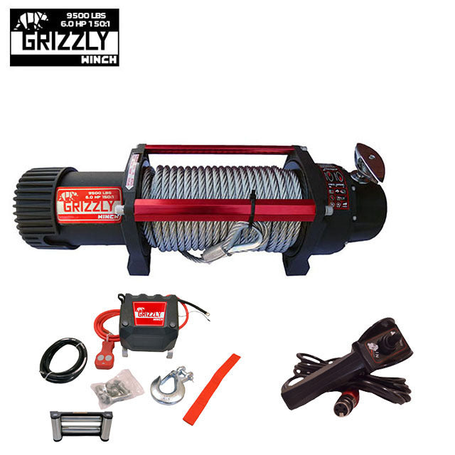Troliu Grizzly Winch 9500lbs (4310kg) cablu de otel