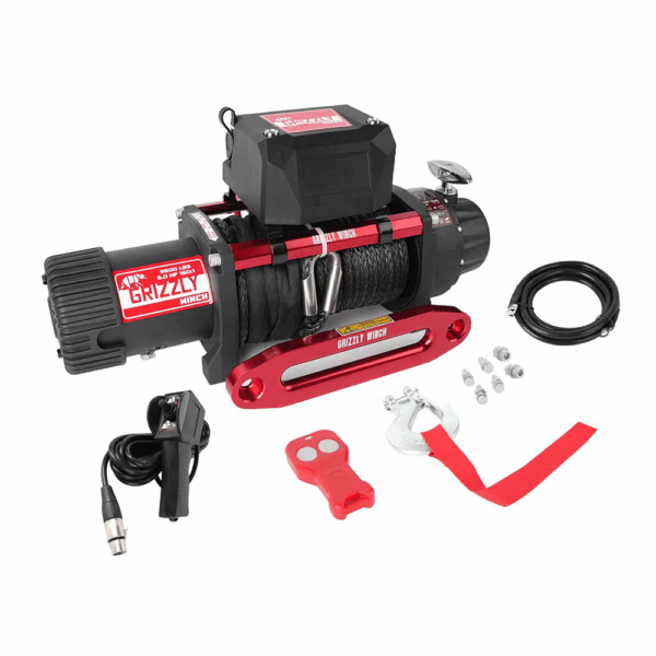 Troliu Grizzly Winch 9500lbs (4310kg) cablu sintetic