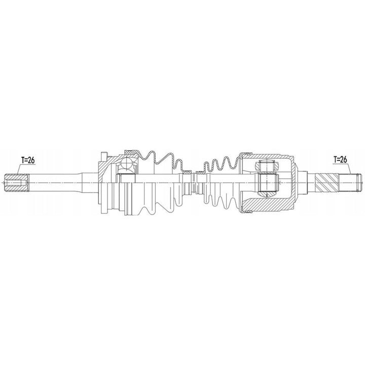 PLANETARA FATA DREAPTA CU NUT FORD RANGER/MAZDA B2500 1999, 2000, 2001, 2002