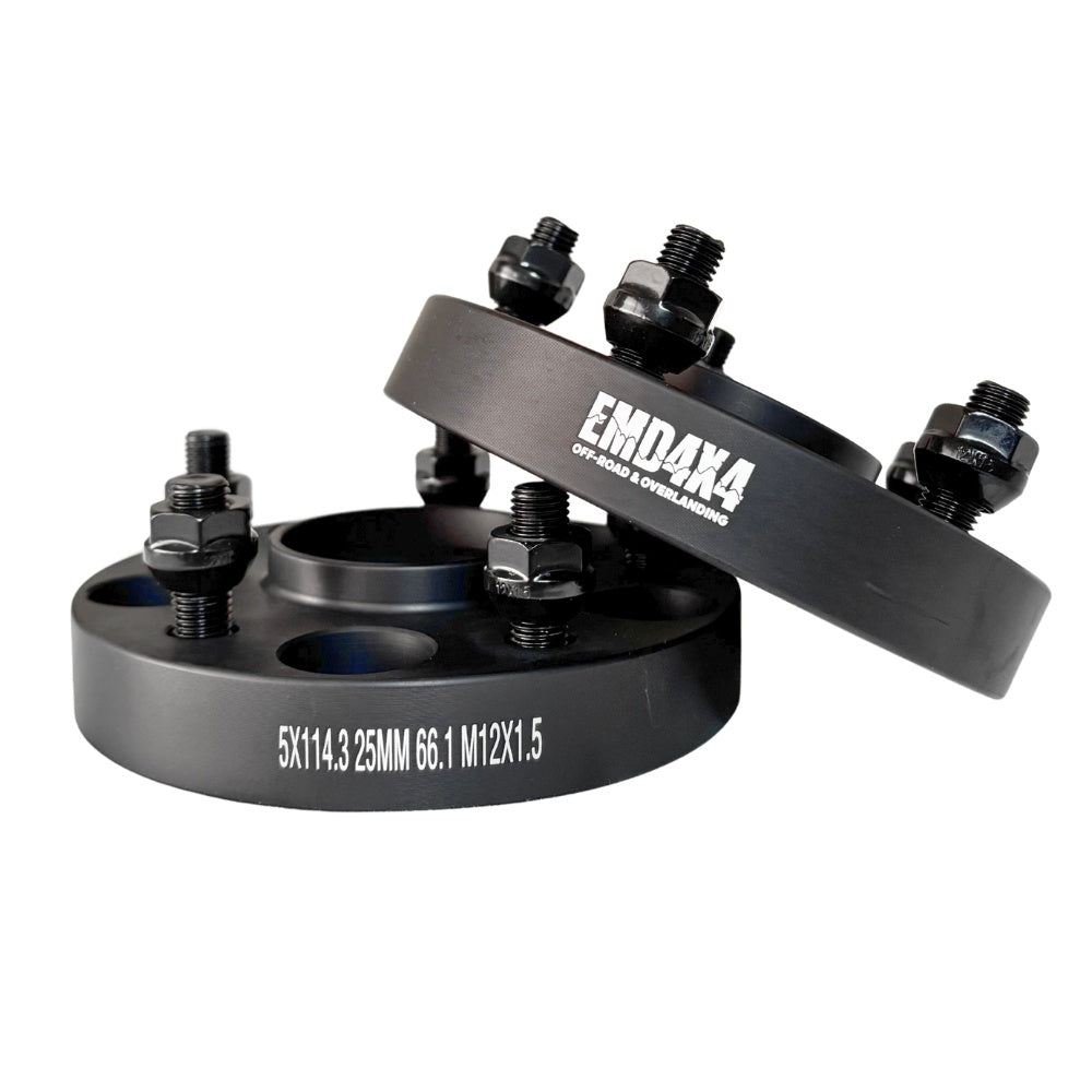 Flansa distantier 25mm, 5x114.3, M12x1.5, CB66.1, Dacia Duster (cu inel de centrare) Emd4x4