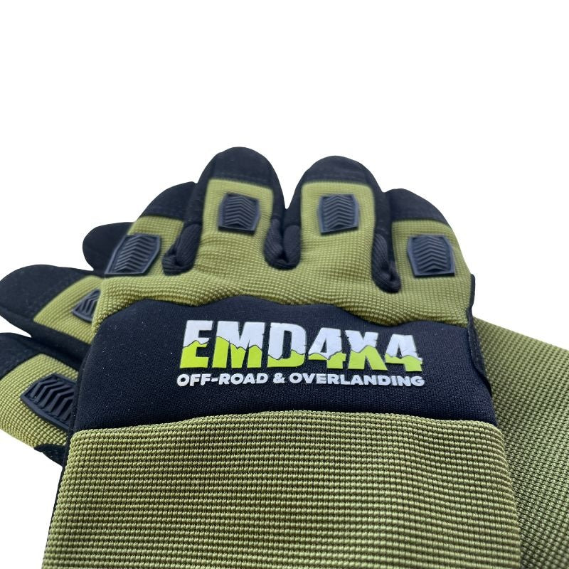 Mănuși cu protecții, verde-negru, M, Emd4x4