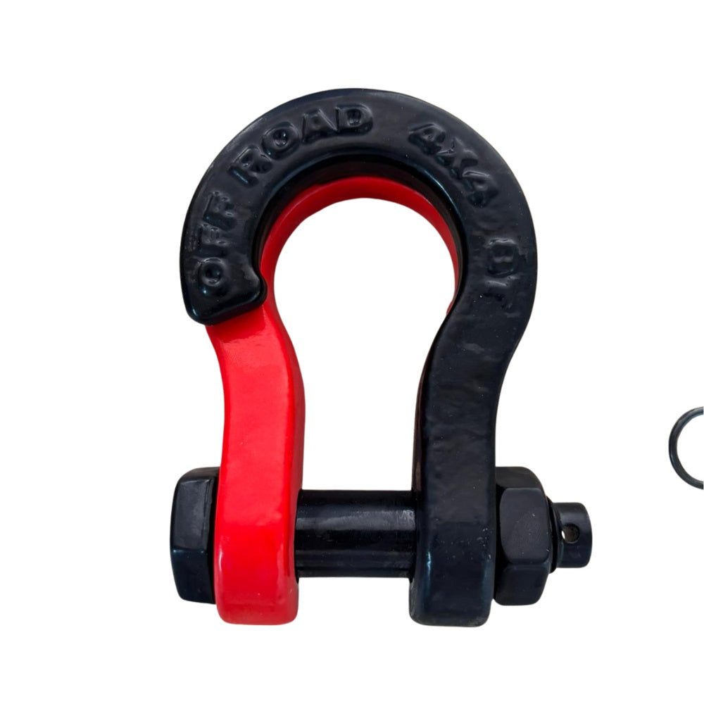 Ochet de recuperare 8500 kg cu deschidere rapidă (quick release), metalic, negru-roșu, EMD4x4