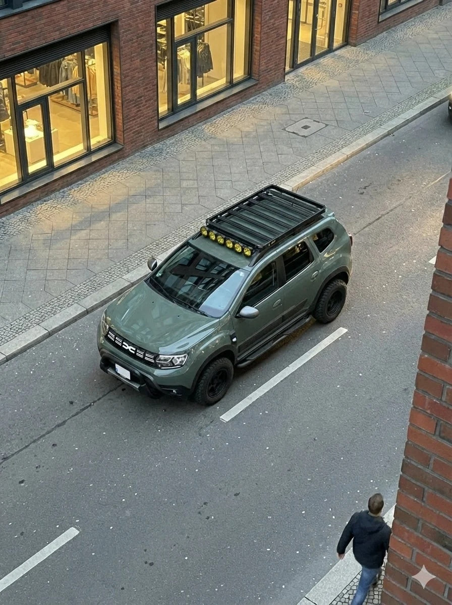 Portbagaj Aluminiu Slim Dacia Duster 2018+, 135 x 126 cm,