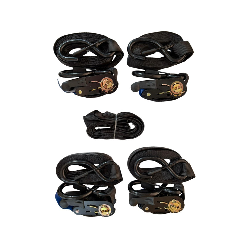 Set (4 buc.) chingi ancorare cu clichet 4,5 m, 500/1000 kg, fixare încărcături, EMD4x4