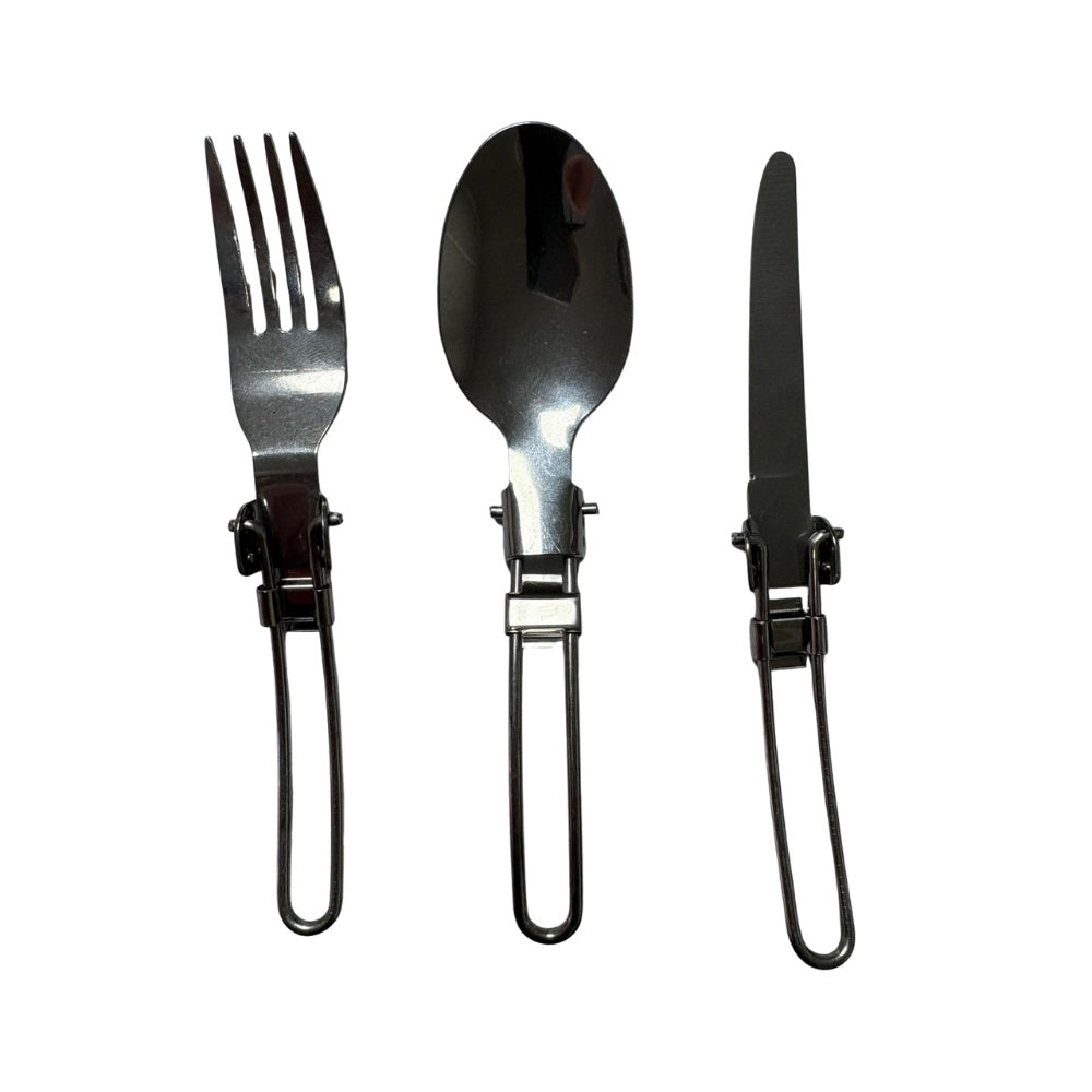 Set gătit camping și drumeție cu arzător pe gaz, oală, tigaie, ceainic, căni și tacâmuri, pentru 2–3 persoane, Emd4x4