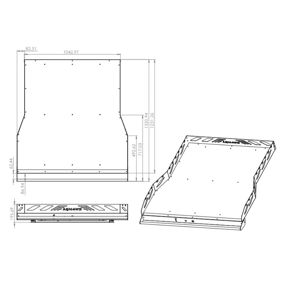 Tava culisanta bena Pick-Up Universal Gri (Toyota, Mistubishi, Ford, Isuzu etc.)
