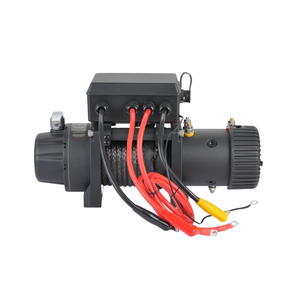 Troliu electric auto EMD Winch 6000lbs (2722kg), 12V, cablu sintetic, 15m, raport 173:1
