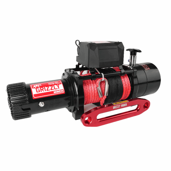 Troliu Grizzly Winch 12000lbs (5454kg) Raport 72.5:1 cu sufa sintetica cu Air free spool