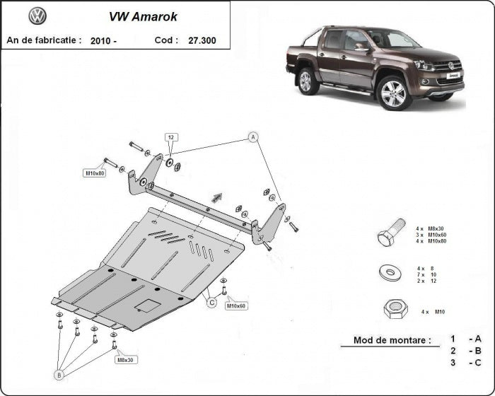 Scut motor Volkswagen Amarok 2010-2022