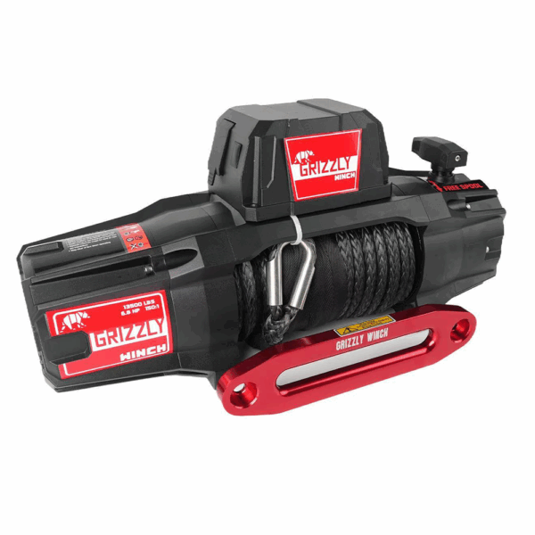 Troliu electric Grizzly Winch 13500lbs 150:1 cu sufa sintetica