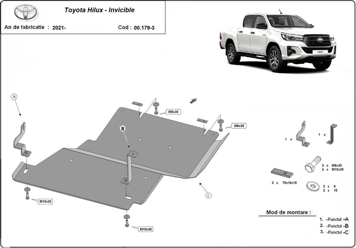 Scut reductor Toyota Hilux Invincible 2021-2025