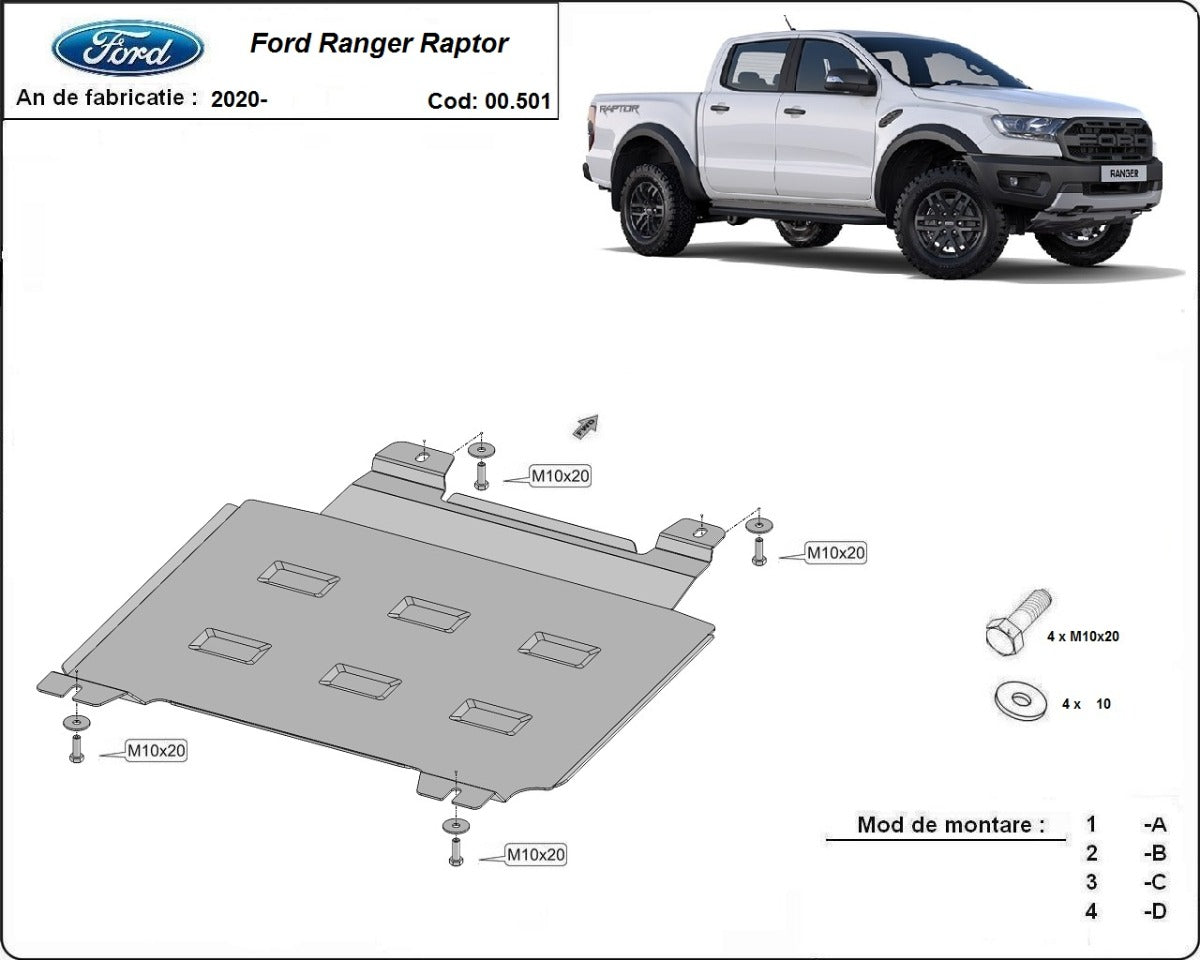Scut cutie de viteza Ford Ranger Raptor 2020-2023