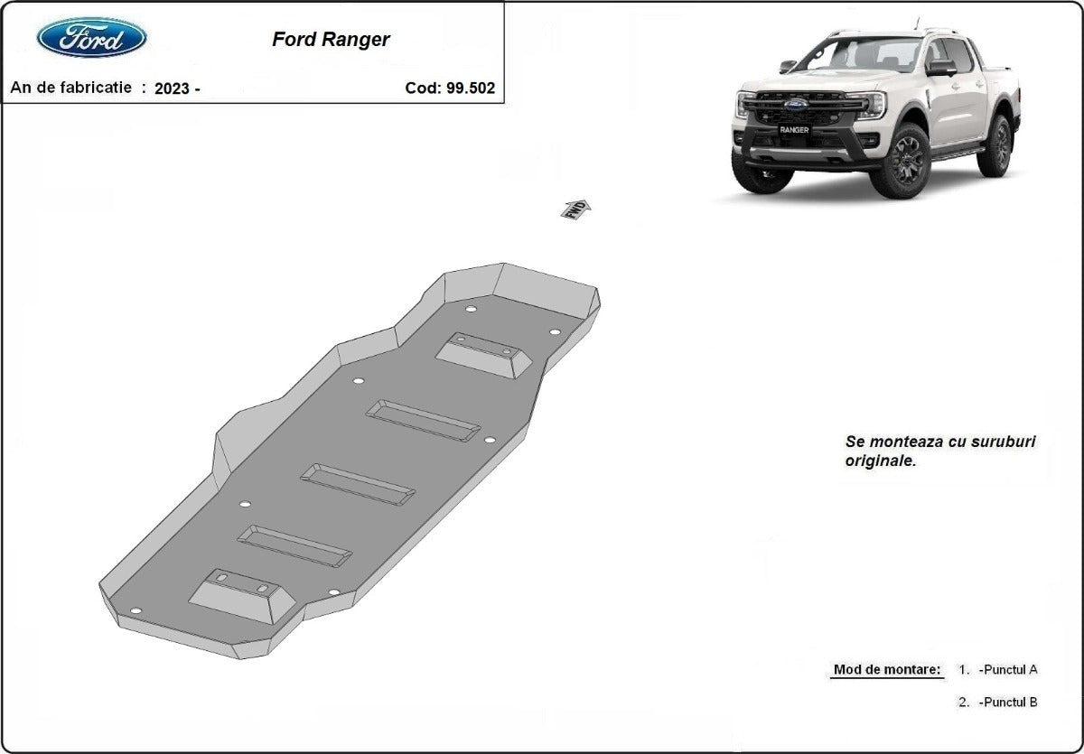 Scut rezervor Ford Ranger (MB3G9A147CF; 2643728) 2023-2025