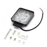 Lampa de lucru 9 LED-uri 27W Flood Slim Patrat 12V