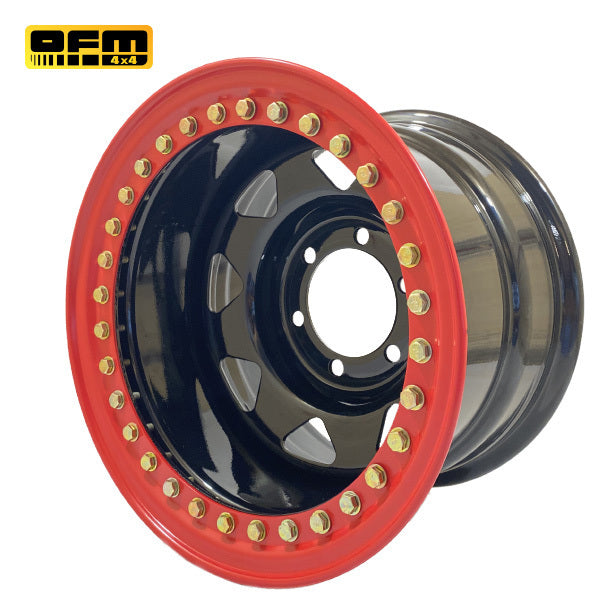 Janta otel cu beadlock 15X7 ET -25 6X139.7 CB 110 Nissan Patrol , Mitsubishi, Toyota