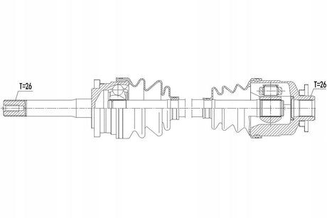 PLANETARA FATA STANGA CU NUT FORD RANGER/MAZDA B2500 1999, 2000, 2001, 2002