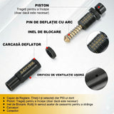 Kit de 4 deflatoare reglabile pentru anvelope, cu oprire automată, destinat autovehiculelor 4x4, ieșiri off-road, overlanding, Emd4x4