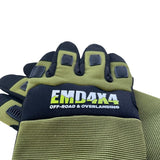 Mănuși cu protecții, verde-negru, M, Emd4x4