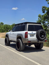 Portbagaj Slim Nissan Patrol Y61 GU3 si GU4 Lung, 216 x 126 cm, Aluminiu, cu sine T-Slot