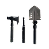 Set lopată pliabilă multifuncțională, 73 cm, oțel inoxidabil, lopată + topor + târnăcop + ciocan + cuțit, cutie depozitare inclusă, Emd4x4