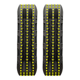 Set rampe de tracțiune negre 104 x 28 cm cu ornamente verzi, cu husă, EMD4x4