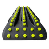 Set rampe de tracțiune negre 104 x 28 cm cu ornamente verzi, cu husă, EMD4x4