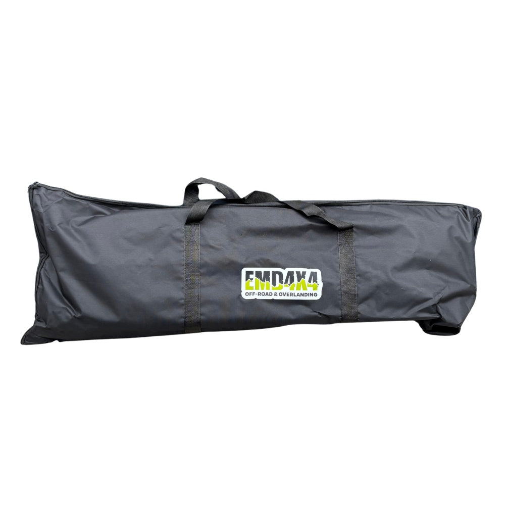 Set rampe de tracțiune negre 104 x 28 cm cu ornamente verzi, cu husă, EMD4x4