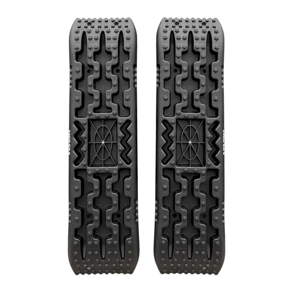 Set rampe de tracțiune negre 108 x 32 cm cu suport Hi-Lift integrat, cu husă, EMD4x4