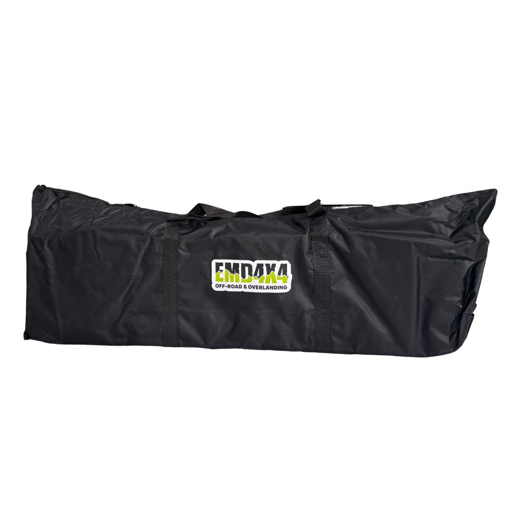 Set rampe de tracțiune negre 108 x 32 cm cu suport Hi-Lift integrat, cu husă, EMD4x4
