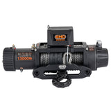 Troliu electric auto EMD Winch 13000lbs (5897kg), 12V, cablu sintetic, 26m, raport 150:1