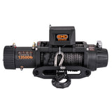 Troliu electric auto EMD Winch 13500lbs (6123kg), 12V, cablu sintetic, 25m, raport 150:1