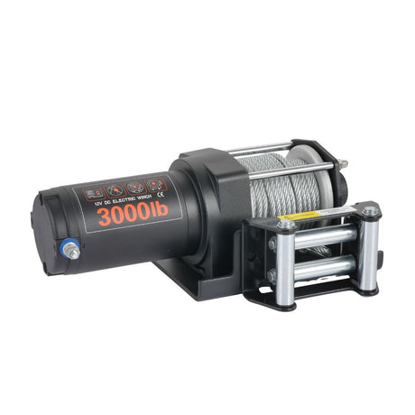 Troliu electric EMD Winch 3000lbs (1361kg), 12V, cablu otel 13m, raport 153:1