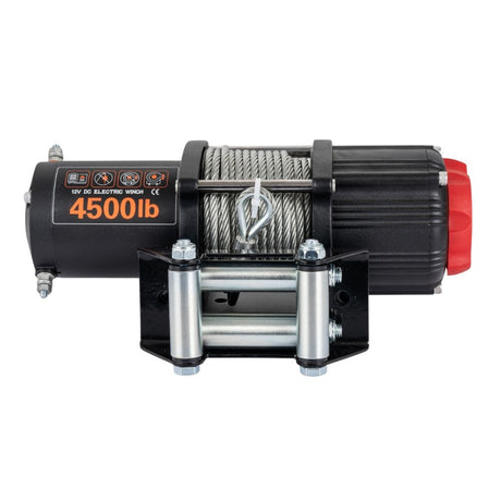 Troliu electric EMD Winch 4500lbs (2041kg), 12V, cablu otel 15m, raport 166:1