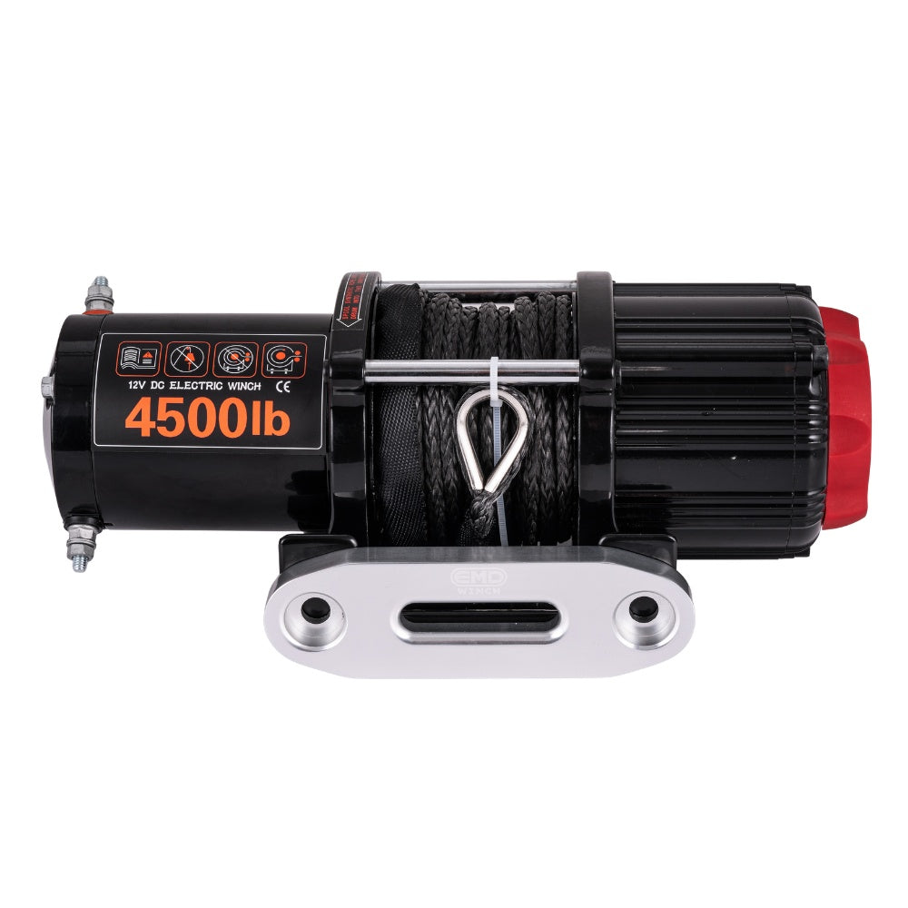 Troliu electric EMD Winch 4500lbs (2041kg), 12V, cablu sintetic 12m, raport 166:1