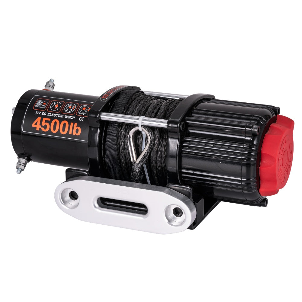 Troliu electric EMD Winch 4500lbs (2041kg), 12V, cablu sintetic 12m, raport 166:1